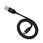 Кабель Maxvi MC-15T black, USB-A - Type-C, 2A ток макс. нагрузки 2А, макс. напряжение 5V; стандарт USB 2.0; плоский кабель, длина 1м, оплетка TPE, металлические корпуса разъемов, цвет черный, фото2