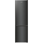 Холодильник Gorenje NRK6202EBXL4 черный матовый двухкамерный 235/96л морозилка снизу, No Frost, фото 1
