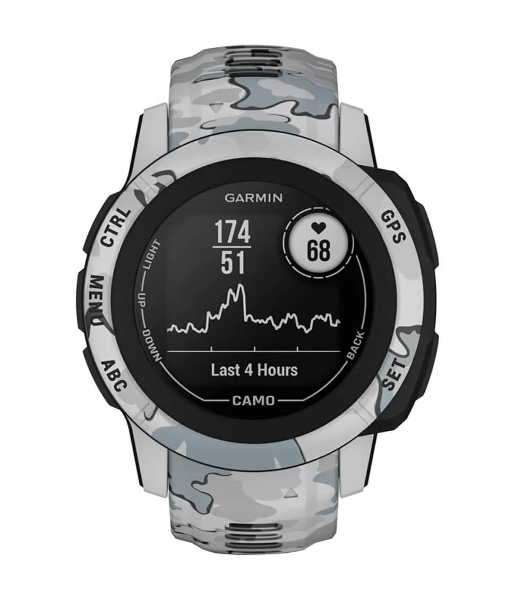 Умные часы Garmin Instinct 2S Camo Edition, 1.1' MIP, Bluetooth, ANT+, 10 ATM, черный / серый / камуфляж
