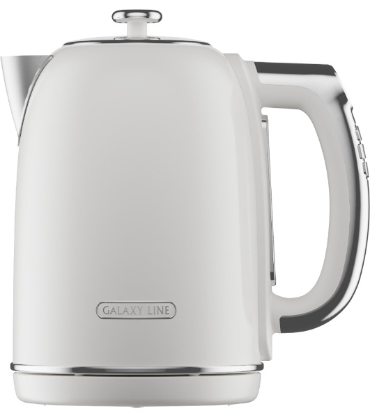 Чайник электрический Galaxy Line GL 0361 белый 1.7 л, 2200 Вт, нерж.сталь/пластик