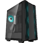 Компьютерный корпус Deepcool CC560 ARGb V2 без БП, боковое окно (закаленное стекло), 3x120мм ARGb LED вентилятор спереди и 1x120мм ARGb LED вентилятор сзади, черный, ATX, фото 1