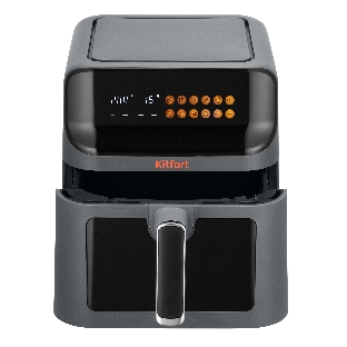 Аэрогриль Kitfort КТ-8107 черный, 1350 Вт, 6.5 л, сенсор, 9 программ