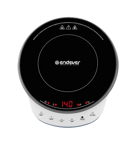 Плитка электрическая индукционного типа Endever Skyline IP-70, черный, мощность 1800 Вт, диаметр посуды 12-26 см, 10 режимов мощности, 5 шт/уп
