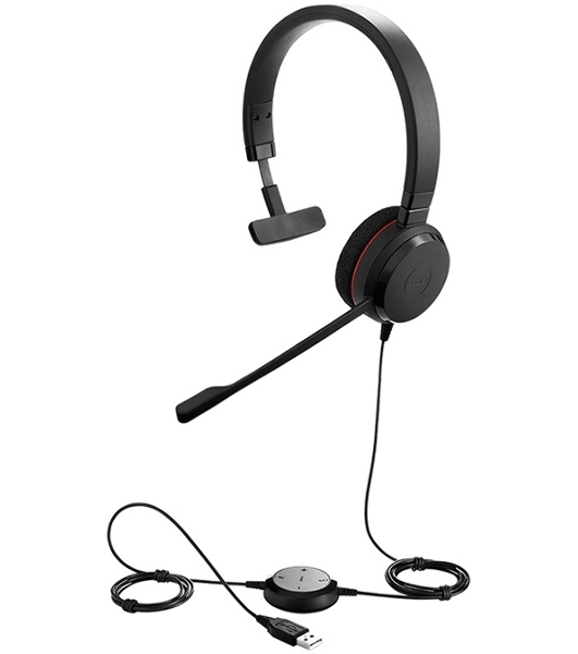 Гарнитура Jabra Evolve 20 MS Mono чёрный, проводная
