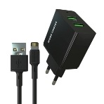 Сетевое зарядное устройство MORE CHOICE (4610196409875) NC11i 2USB 2.4A для Lightning 8-pin черный, фото 1