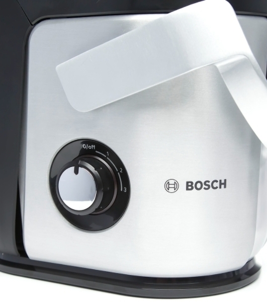 Соковыжималка Bosch MES4010 серебристый/черный, центробежная, 1200 Вт, 1500 мл, механическое