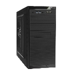 Компьютерный корпус Minitower ExeGate QA-412U-UNS450 (mATX, БП UNS450 с вент. 12см, 2хUSB+2хUSB 3.0, аудио, черный), фото 1