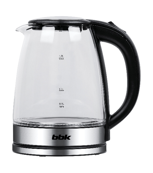 Электрочайник BBK EK1813G черный, 1.8 л, 2000 Вт, скрытый нагревательный элемент