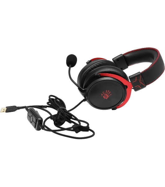 Гарнитура Bloody M590i Sports красный-чёрный, проводная, USB