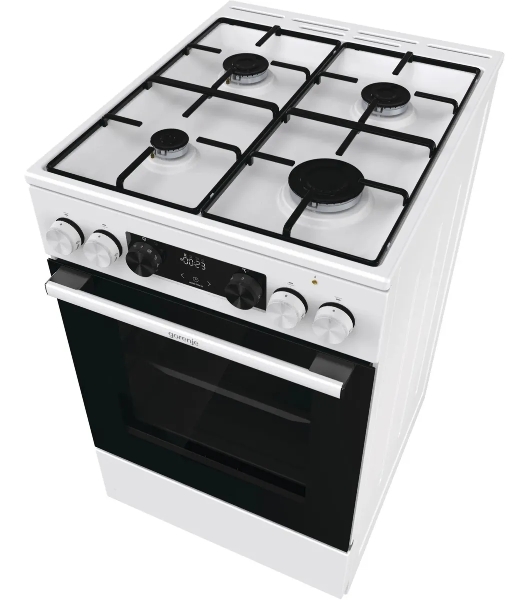 Плита комбинированная Gorenje GK5C60WJ белый, конфорок 4 газовых, духовка 62 л, 50 см x 85 см x 59.4 см