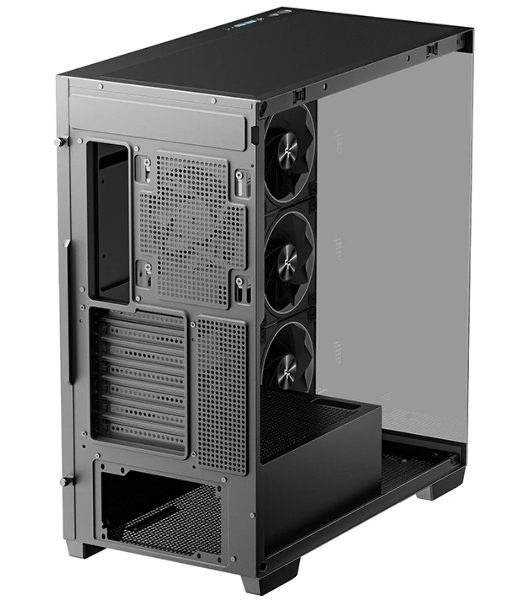 Компьютерный корпус Deepcool CG580 4F V2 без БП, боковое окно (панорама), 4x120мм ARGB PWM вентилятора, черный, ATX (R-CG580-BKADA4-G-2)