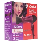 Фен Delta DL-0937 черный/бордовый, 2000 Вт, ионизация, фото6