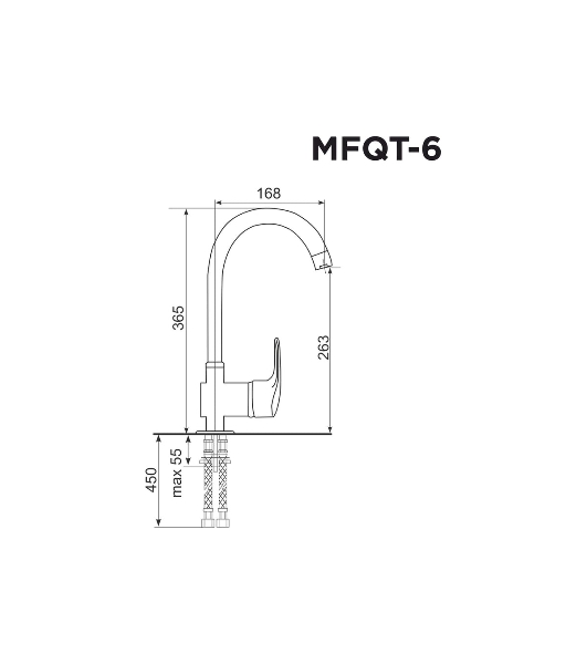 Кухонный смеситель Maunfeld MFQT-6BG бежевый