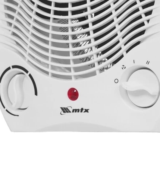 Тепловентилятор MTX FHS-2000, белый, 1000/2000 Вт, 25 м2, термостат