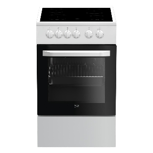 Плита электрическая Beko FFSS57001W белый, конфорок 4 шт, духовка 60 л, 50 см x 85 см x 60 см