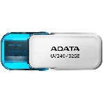 Флешка USB ADATA UV240 (AUV240-32G-RWH), 32Gb, USB 2.0, R/W 15/5, белый/синий, фото 1