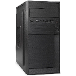 Компьютерный корпус Minitower ExeGate BAA-105-01-UNS400 (mATX, БП UNS400 с вент. 12см, 2*USB, аудио, черный), фото 1
