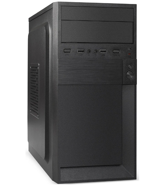 Компьютерный корпус Minitower ExeGate BAA-105-01-UNS400 (mATX, БП UNS400 с вент. 12см, 2*USB, аудио, черный)