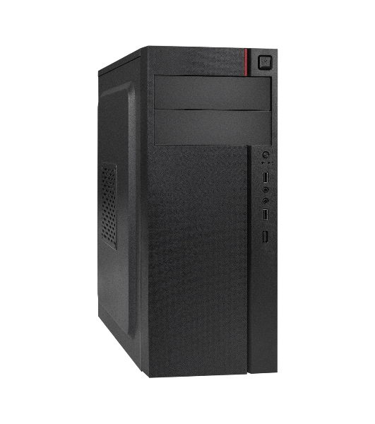 Компьютерный корпус Miditower ExeGate AA-440-AA350 (ATX, AA350 8 см, 2*USB, аудио)
