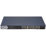 Коммутатор Hikvision DS-3E0526P-E/M(O-STD)(B), 24×1 Гбит/с PoE + 2×1 Гбит/с SFP, неуправляемый, фото 1