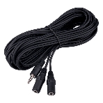 Кабель-разветвитель аудио Cablexpert CCA-415-5M-N, Jack 3.5(M) 3pin/2xJack 3.5(F), 5м, черный, пакет, фото 1