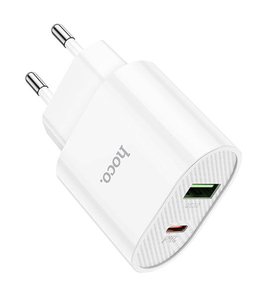 Сетевое зарядное устройство HOCO (6931474757319) C95A Lineal PD 20W+QC3.0 (белый)
