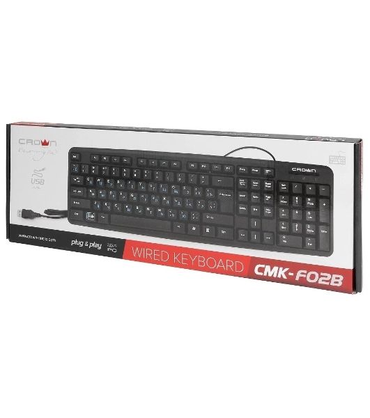 Клавиатура проводная CROWN CMK-F02B (OEM)
