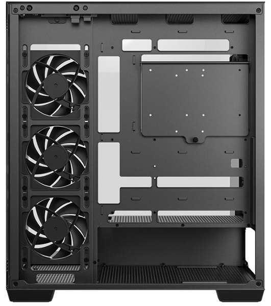 Компьютерный корпус Deepcool CG580 4F V2 без БП, боковое окно (панорама), 4x120мм ARGB PWM вентилятора, черный, ATX (R-CG580-BKADA4-G-2)