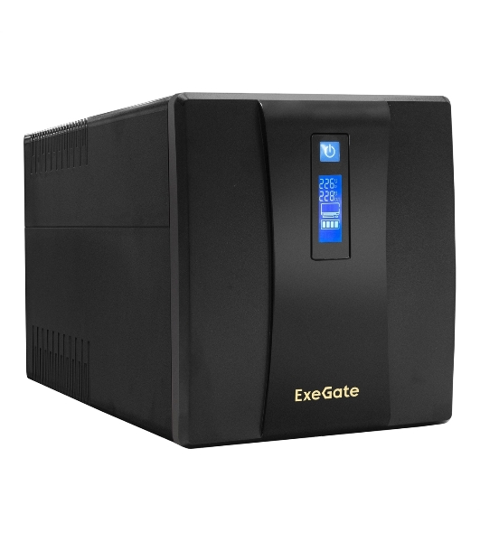 Источник бесперебойного питания ExeGate SpecialPro Smart LLB-1200.LCD.AVR.4SH.USB 1200VA/750W, LCD, AVR, 4*Schuko, USB, черный