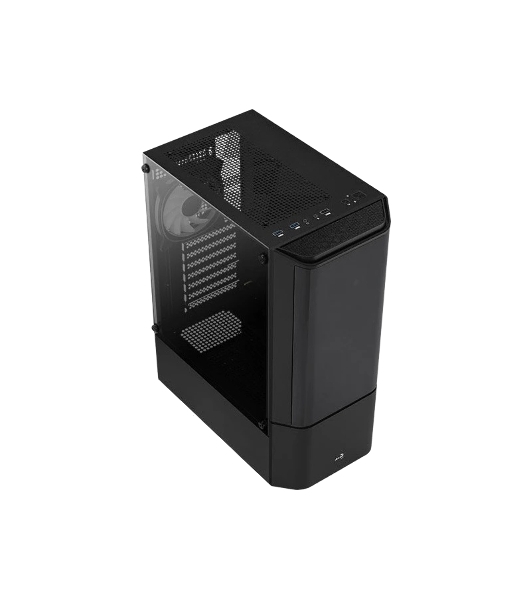 Компьютерный корпус MidTower Aerocool/Formula Quantum-G-BK-v2 черный без Б/п, ATX 3FRGb Fan on front panel