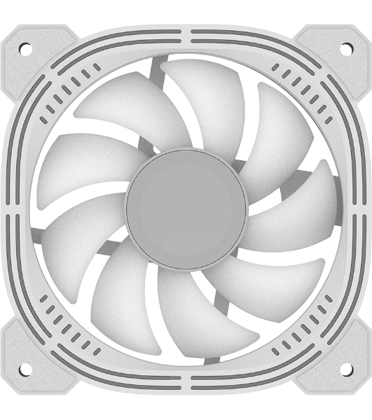 Вентилятор для корпуса Formula Nulight 12WH RGb 120х120x25 белый 3-pin 4-pin (Molex) 19.06дБ (NULIGHT 12WH FR) Ret