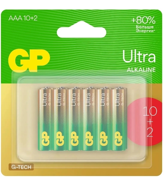 Батарея GP Ultra 24AUA21-2CRSBC12 AAA (12шт) блистер