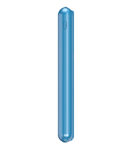 Портативный аккумулятор Maxvi PB10-11 10000 мАч blue 3A, встроенные кабели USB A/Type-C/Lightning