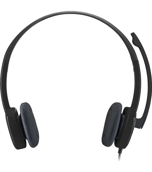 Гарнитура Logitech H151 чёрный, проводная, 3.5 мм