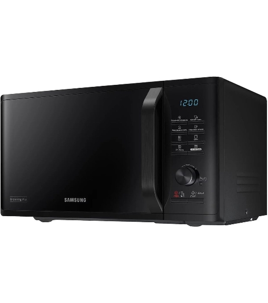 Микроволновая печь Samsung MG23K3515AK/BW черный, 23 л, 800 Вт, переключатели - кнопки, поворотный механизм