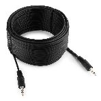 Кабель аудио Cablexpert CCA-404-10M-N, Jack 3.5(M)/Jack 3.5(M), 3pin, 10м, черный, пакет, фото 1