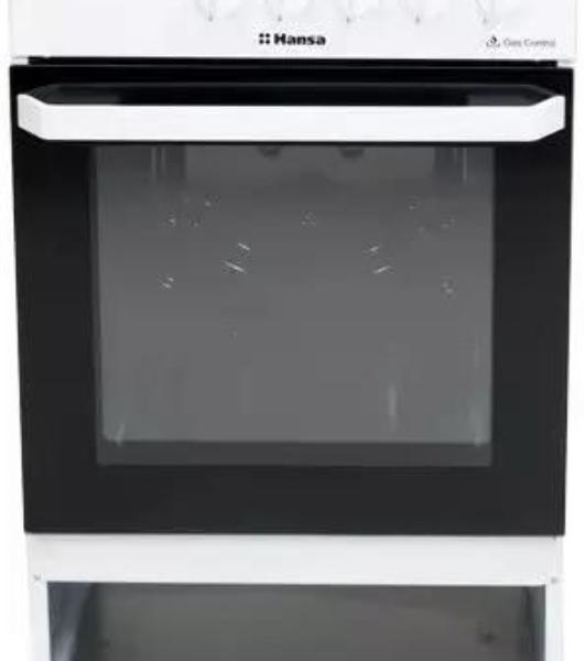 Плита газовая Hansa FCGW510029A белый, конфорок 4 газовых, духовка 53 л, 50 см x 85 см x 57 см