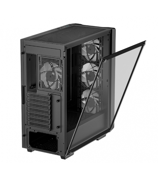 Компьютерный корпус Deepcool CC560 V2 черный без БП ATX 4x120мм 1xUSB 2.0 1xUSB 3.0 audio bott PSU