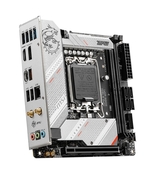 Материнская плата MSI MPG B760I EDGE WIFI, LGA 1700, Intel B760, 2xDDR5, 4xSATA, 2xM.2, 1xPCIe 5.0 x16, 1xHDMI, 1xDP, 1x 2.5Gb LAN, 4xUSB-A 3.2 Gen 1, 1xUSB-A 3.2 Gen 2, 2xUSB-A 2.0, 1xUSB-C 3.2 Gen 2, 3x3.5 мм, 7.1, Mini-ITX
