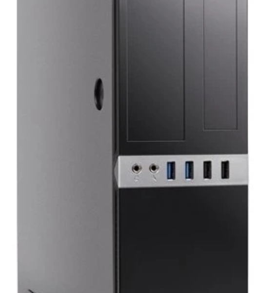 Компьютерный корпус с блоком питания 300Вт. Сase Foxline mATX Desktop 300W, 2xUSB 3.0, 2xUSB 2.0, toolless, Black, 8см. fan, powercord