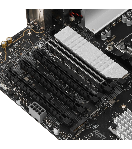 Материнская плата MSI PRO B850M-P, AM5, AMD B850, 4xDDR5, 4xSATA, 3xM.2, 1xPCIe 5.0 x16, 3xPCIe 3.0 x16, 1xHDMI, 1xDP, 1x5Gb LAN, 1xUSB-C 10Gbps, 1xUSB-A 10Gbps, 2xUSB-A 5Gbps, 4xUSB-A 2.0, 3x3.5 мм, 7.1, чёрный, mATX