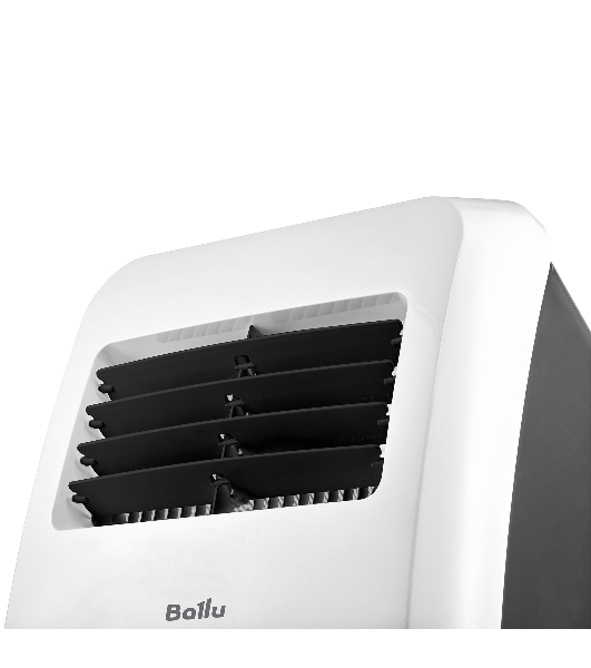Кондиционер мобильный Ballu Aura BPAC-07 CP/N1_24Y 7000 BTU, 18 м², 47 дБ, охлаждение, осушение, белый