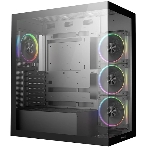 Компьютерный корпус Deepcool CG580 4F V2 без БП, боковое окно (панорама), 4x120мм ARGB PWM вентилятора, черный, ATX (R-CG580-BKADA4-G-2), фото10