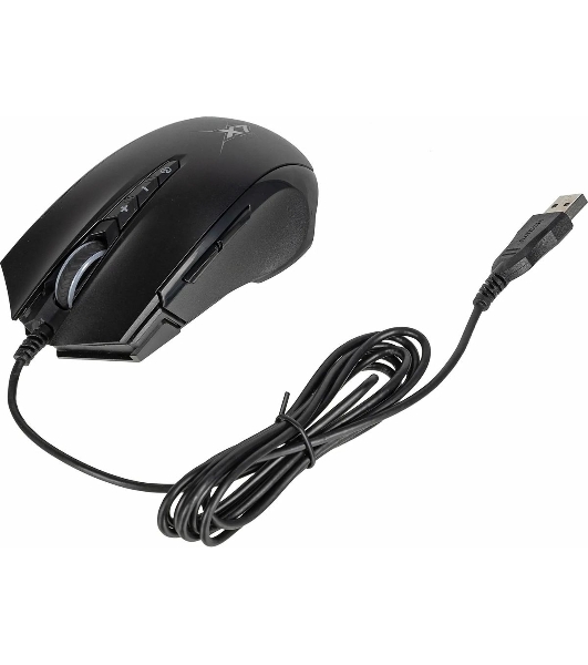 Мышь проводная A4Tech X89 черный, 2400 dpi, USB, кнопки - 8