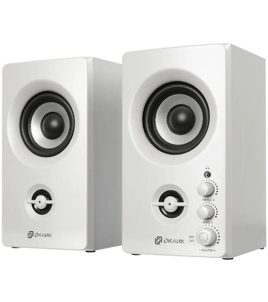 Акустическая система Oklick OK-164 2.0 белый 30Вт