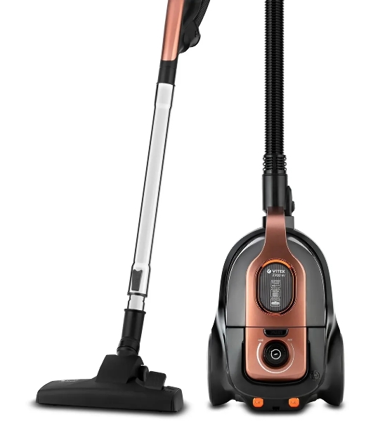 Пылесос Vitek VT-8117(BK) коричневый/черный, 450/2200 Вт, уборка сухая, пылесборник контейнер 2,5 л
