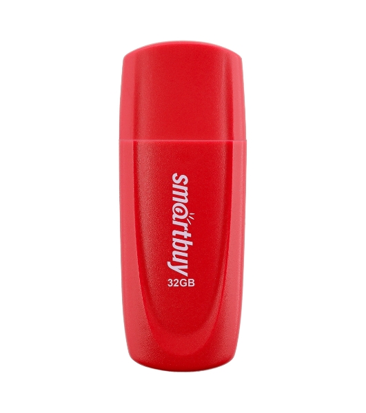 Флешка USB Smartbuy Scout Red (SB032Gb2SCR), 32Gb, USB 2.0, R/W 15/8, красный