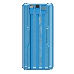 Портативный аккумулятор Maxvi PB10-11 10000 мАч blue 3A, встроенные кабели USB A/Type-C/Lightning, фото12