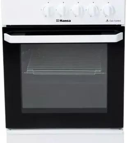 Плита газовая Hansa FCGW510029A белый, конфорок 4 газовых, духовка 53 л, 50 см x 85 см x 57 см