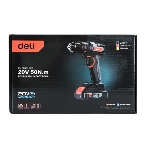 Дрель-шуруповерт Deli DE-CZ20-1D2, 20 В, 2 Ач, 70 Нм, бесщеточный, ударный, фото3
